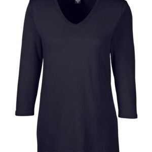 devon & jones dp184w women's perfect fit™ bracelet length v neck top