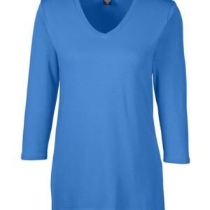 devon & jones dp184w women's perfect fit™ bracelet length v neck top