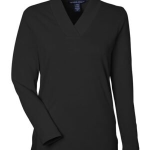 devon & jones dp121w women's raleigh shawl collar knit top
