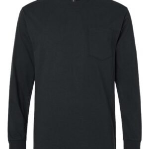 gildan 2410 unisex ultra cotton® long sleeve pocket t shirt