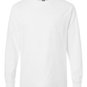 gildan 2410 unisex ultra cotton® long sleeve pocket t shirt