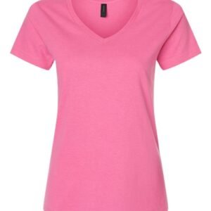 gildan 64v00l women's softstyle® v neck t shirt