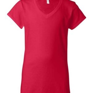 gildan 64v00l women's softstyle® v neck t shirt