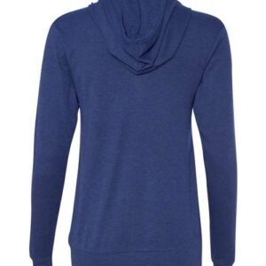 bella + canvas 3939 unisex triblend lightweight full zip hooded long sleeve tee