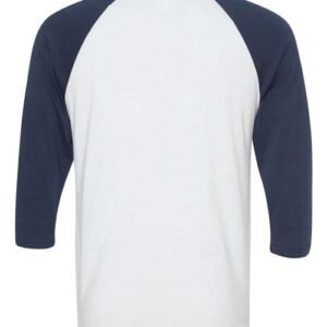 bella + canvas 3200 unisex three quarter sleeve baseball tee