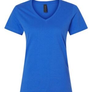 gildan 64v00l women's softstyle® v neck t shirt