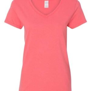 gildan 5v00l women's heavy cotton™ v neck t shirt