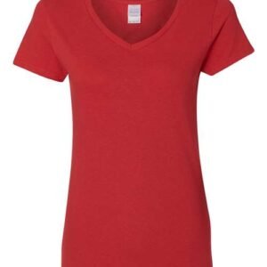 gildan 5v00l women's heavy cotton™ v neck t shirt