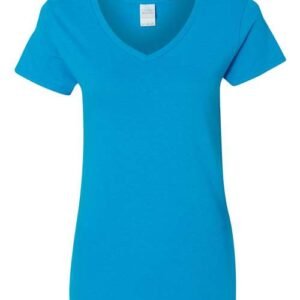 gildan 5v00l women's heavy cotton™ v neck t shirt