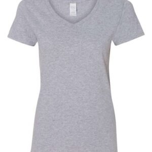 gildan 5v00l women's heavy cotton™ v neck t shirt