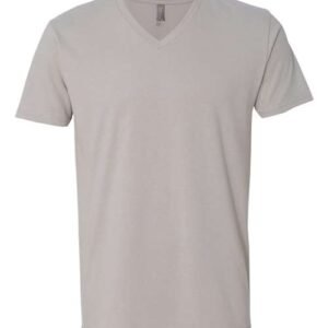 next level 6440 men's sueded v neck t shirt