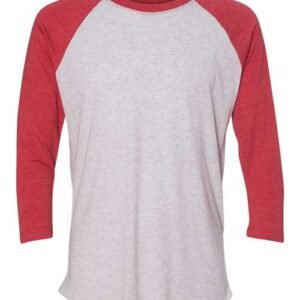 next level 6051 unisex triblend three quarter raglan t shirt