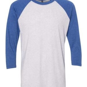 next level 6051 unisex triblend three quarter raglan t shirt