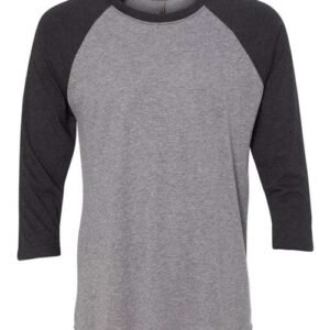 next level 6051 unisex triblend three quarter raglan t shirt