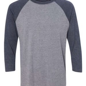 next level 6051 unisex triblend three quarter raglan t shirt