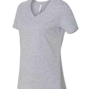 bella + canvas 6405cvc women's relaxed heather cvc v neck tee