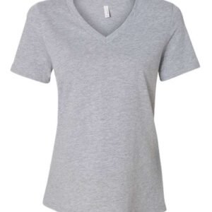 bella + canvas 6405cvc women's relaxed heather cvc v neck tee