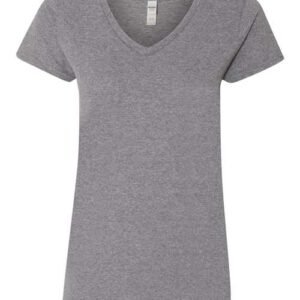 gildan 5v00l women's heavy cotton™ v neck t shirt