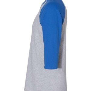 gildan 5700 unisex heavy cotton™ raglan three quarter sleeve t shirt