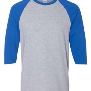 gildan 5700 unisex heavy cotton™ raglan three quarter sleeve t shirt