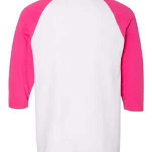 gildan 5700 unisex heavy cotton™ raglan three quarter sleeve t shirt