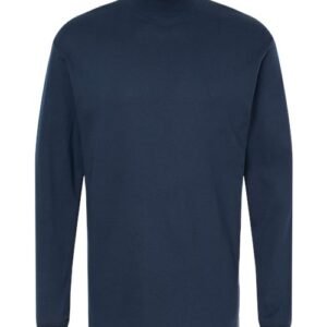 king fashion kf4600 jersey interlock mockneck long sleeve t shirt