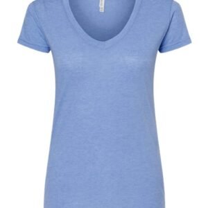 m&o 3542 women's deluxe blend v neck t shirt