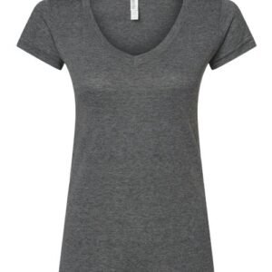 m&o 3542 women's deluxe blend v neck t shirt