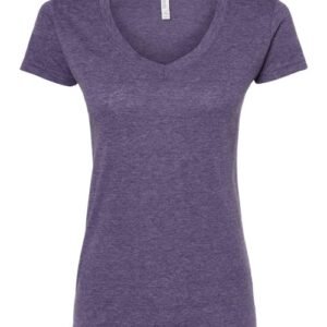 m&o 3542 women's deluxe blend v neck t shirt